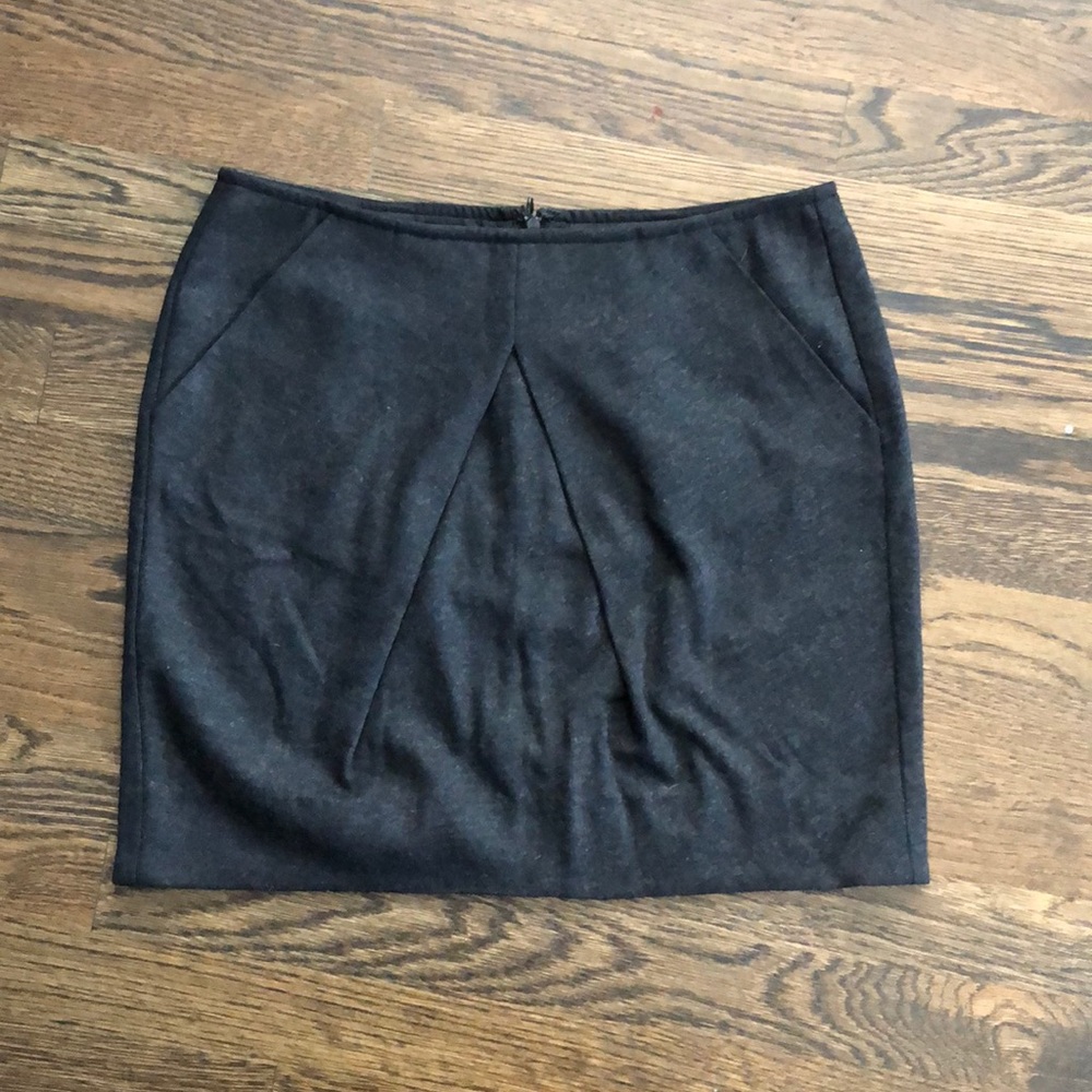 Fitted Mini Wool Blend Skirt